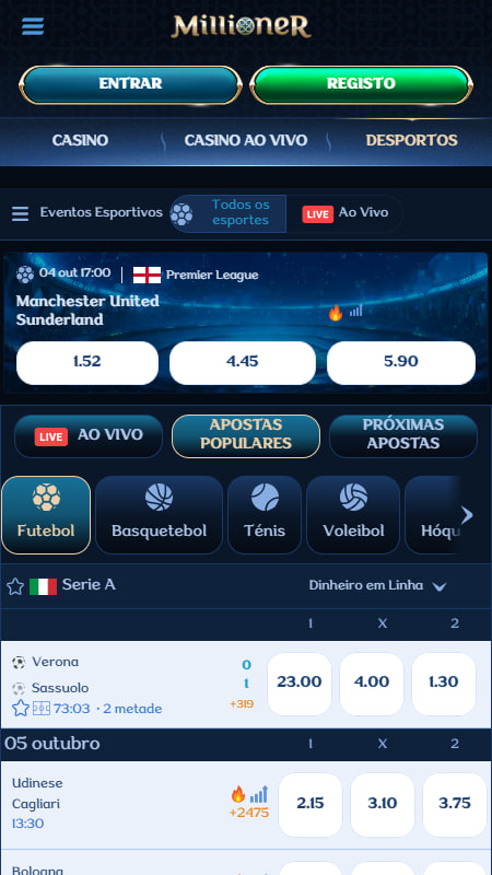 Millioner Portugal Apostas Desportivas 