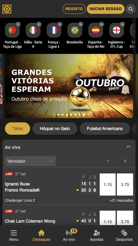 ESC Online casa de apostas licenciada em Portugal