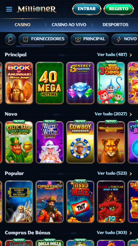 Oferta de Jogos no Millioner