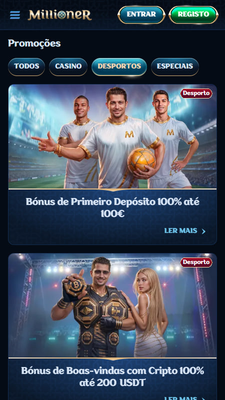 Bónus e Promoções da Millioner Bookmaker