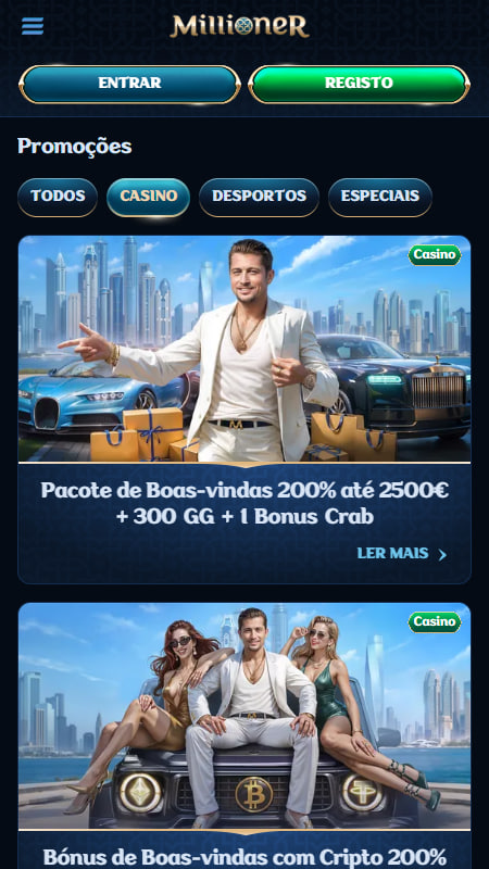 Bónus e Promoções do Millioner Casino