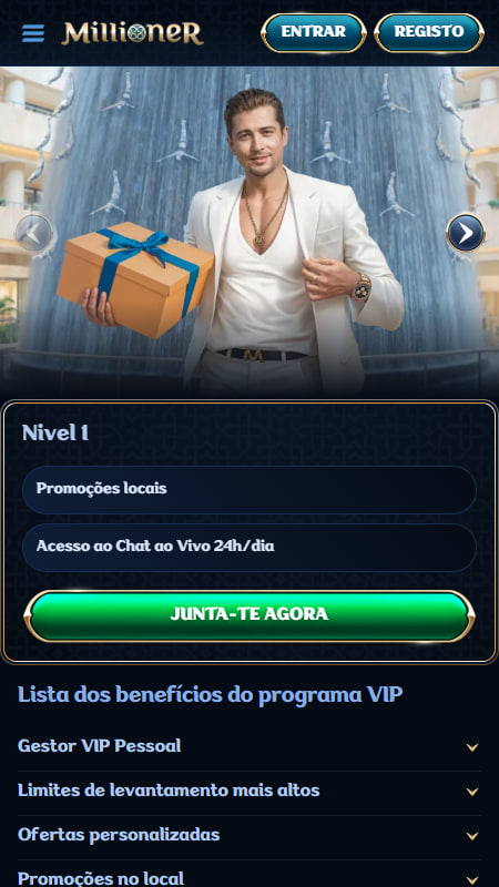 Millioner Casa de Apostas VIP