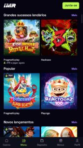 Oferta de Jogos no Immerion Casino