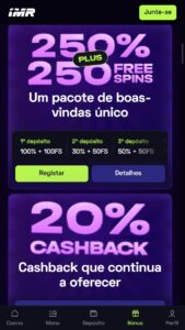 Promoções disponíveis para o Immerion Casino