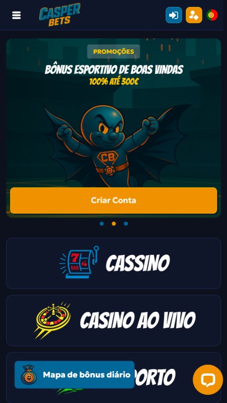 CasperBets Bookmaker Home page