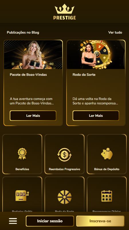 Bónus e Promoções da Prestige